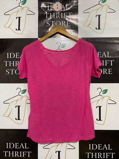 CRIVIT |M| BUST 19| A69| PINK V-NECK ACTIVEWEAR SHORT-SLEEVE T-SHIRT