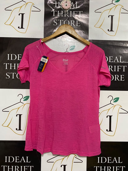 CRIVIT |M| BUST 19| A69| PINK V-NECK ACTIVEWEAR SHORT-SLEEVE T-SHIRT