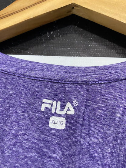 FILA |XL| BUST 19| A69| PURPLE MARLED ACTIVEWEAR SHORT-SLEEVE T-SHIRT