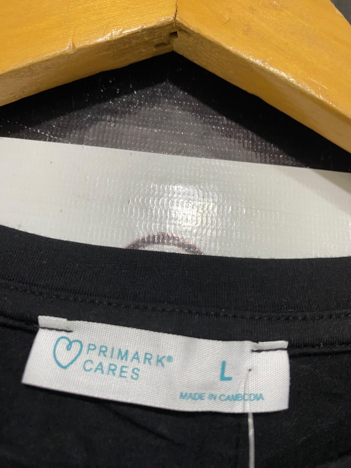 PRIMARK CARES |L| BUST 17| A69| CALLIOPE BLACK SHORT-SLEEVE BASIC BODYSUIT