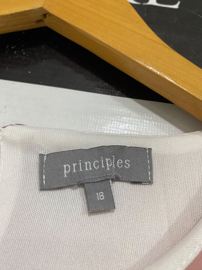 PRINCIPLES |L| BUST 20| A69| DUSTY PINK POLKA DOT RUFFLE MIDI DRESS