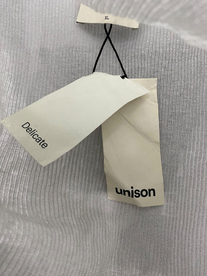 UNISON |XS| BUST 15| A69| GREY METALLIC SHIMMER RIBBED T-SHIRT