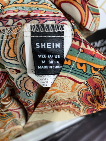 SHEIN |M| BUST 18| A69| MULTICOLOR PAISLEY & BOHEMIAN PRINT MIDI DRESS