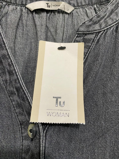 TU WOMAN |M| BUST 18| A69| GREY DENIM BUTTON-DOWN MIDI DRESS