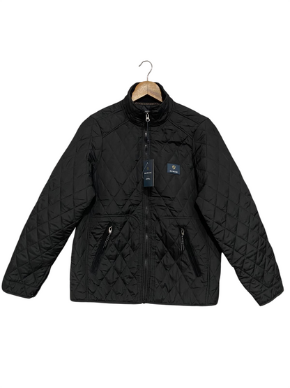 HOWICK  | M| BUST 19 | A70| BLACK QUILTED STAND-COLLAR WINTER JACKET
