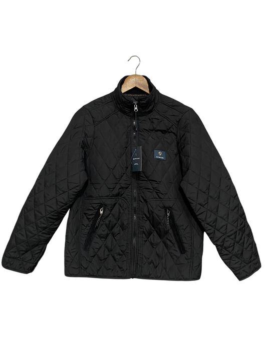 HOWICK  | M| BUST 19 | A70| BLACK QUILTED STAND-COLLAR WINTER JACKET