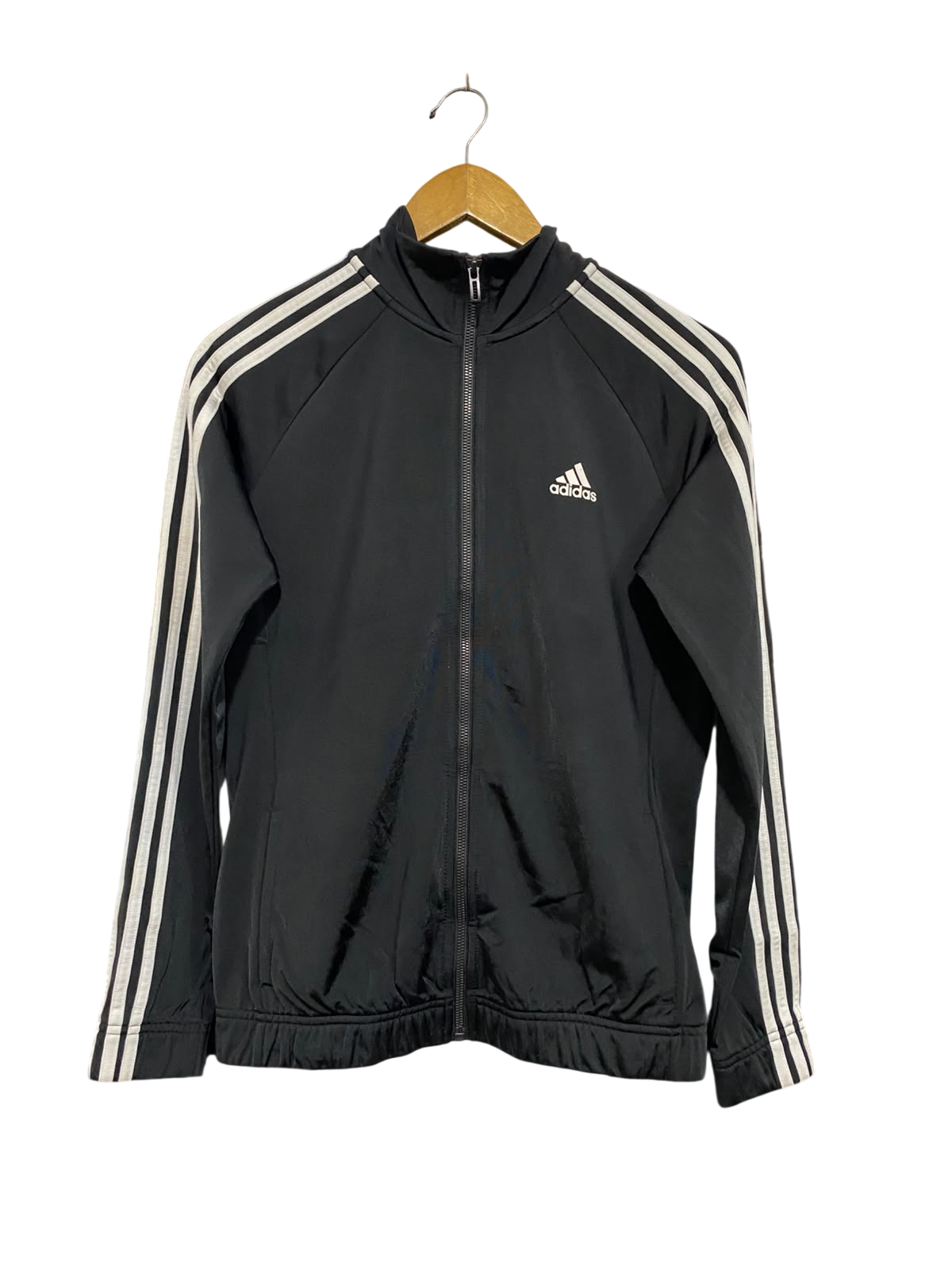 ADIDAS | S| BUST 18 | A70|  BLACK & WHITE 3-STRIPE CLASSIC TRACK JACKET