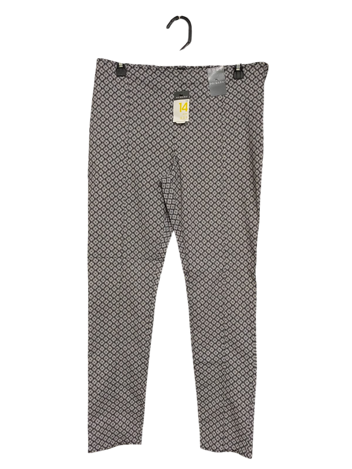 PRIMARK |L| WAIST 32 | A70| BLACK & WHITE PATTERNED TAILORED TROUSERS