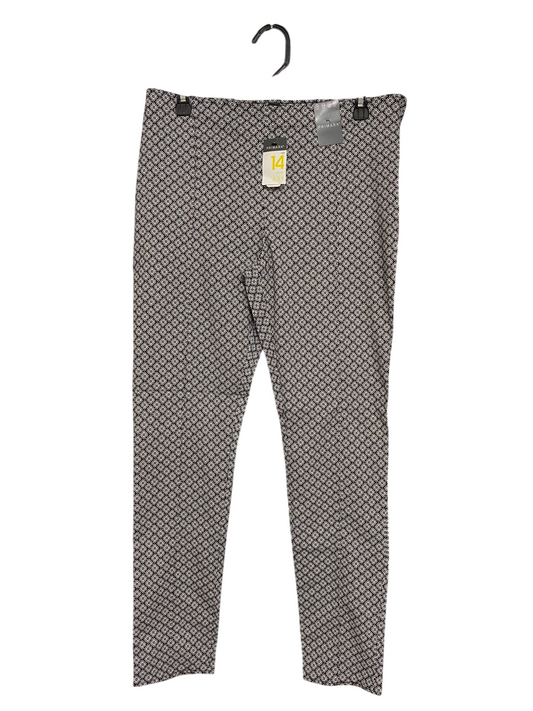 PRIMARK |L| WAIST 32 | A70| BLACK & WHITE PATTERNED TAILORED TROUSERS