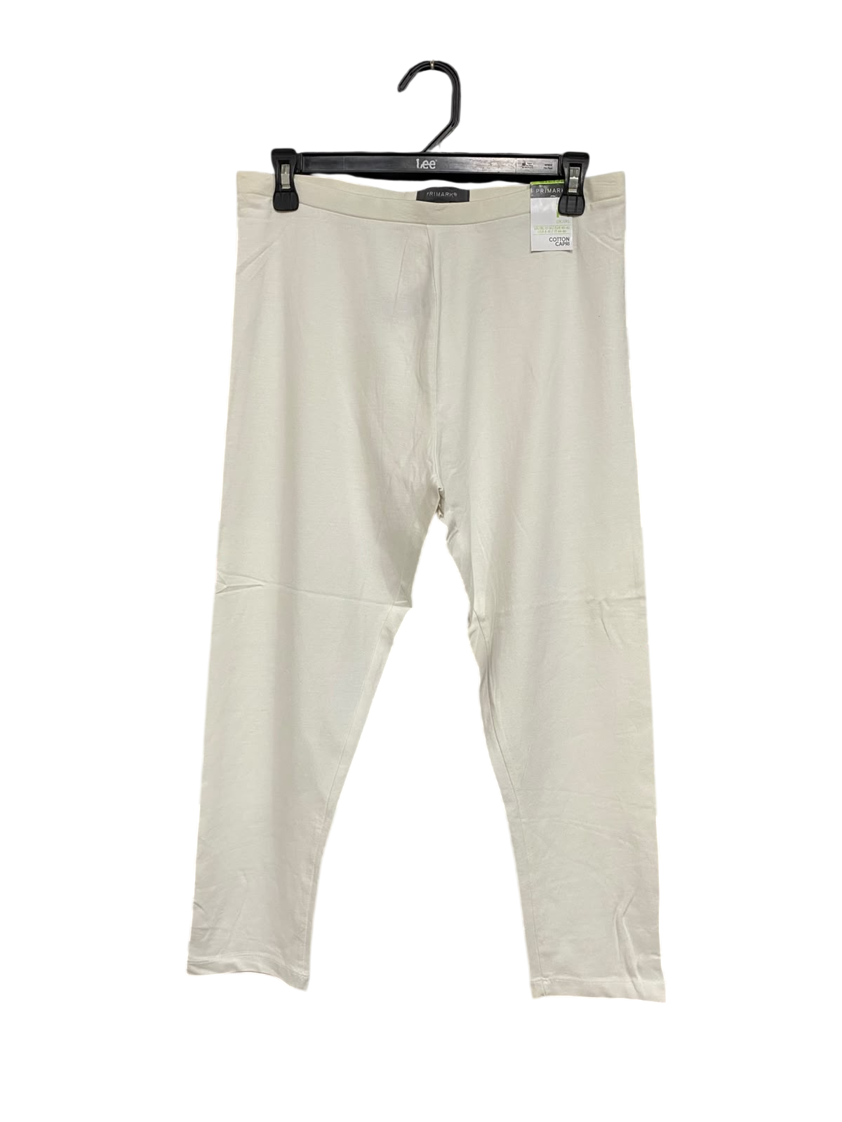 PRIMARK  |M| WAIST 30| A70| OFF-WHITE COTTON CAPRI LEGGINGS