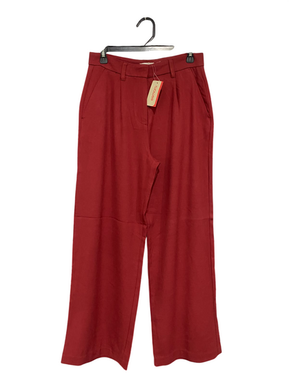 ESMARA |L| WAIST 30| A70|  RUST RED HIGH-WAISTED WIDE-LEG TAILORED TROUSERS