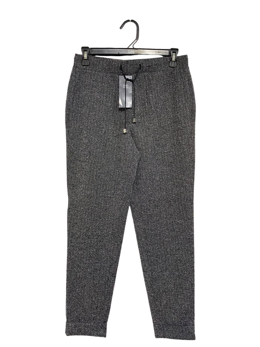 MARKS & SPENCER |S| WAIST 28| A70|  GREY TEXTURED DRAWSTRING TROUSERS