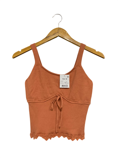 ANKO |M| BUST 13| A70| TERRACOTTA CORSET-STYLE KNIT CAMI TOP