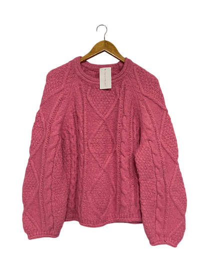 TOM'S PROJECT |M| BUST 23| A70|  PINK CHUNKY CABLE-KNIT SWEATER