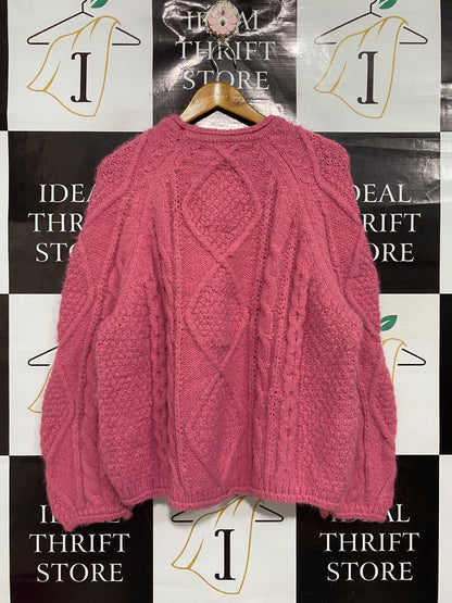 TOM'S PROJECT |M| BUST 23| A70|  PINK CHUNKY CABLE-KNIT SWEATER