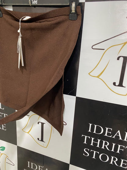 KOOKAÏ |S| WAIST 26| A70|  BROWN SHIMMER KNIT MINI SKIRT