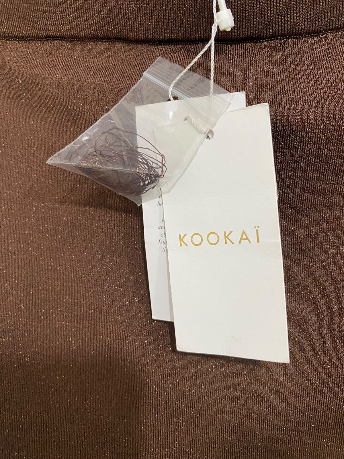 KOOKAÏ |S| WAIST 26| A70|  BROWN SHIMMER KNIT MINI SKIRT