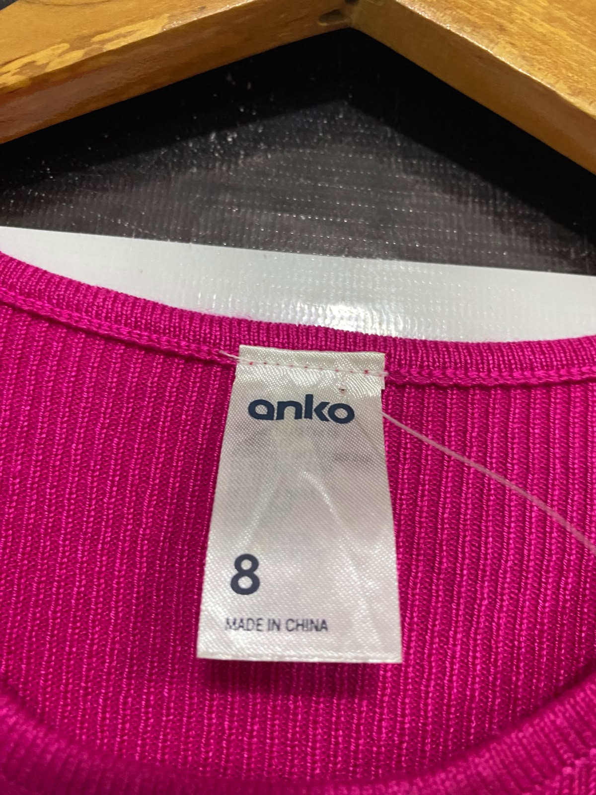 ANKO |S| BUST 13| A70| HOT PINK RIBBED SLEEVELESS MAXI DRESS