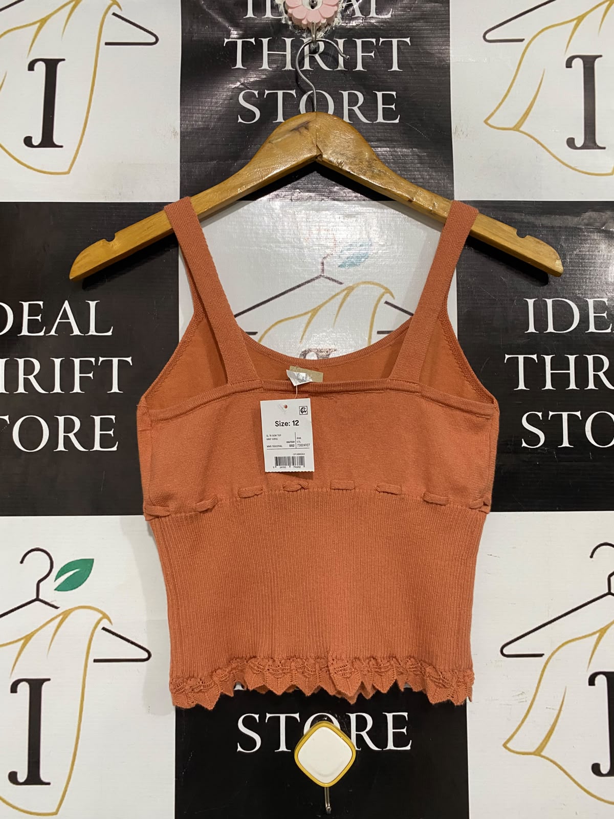 ANKO |M| BUST 13| A70| TERRACOTTA CORSET-STYLE KNIT CAMI TOP