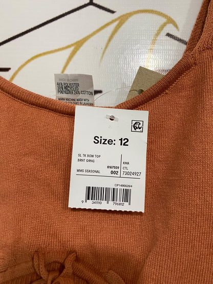 ANKO |M| BUST 13| A70| TERRACOTTA CORSET-STYLE KNIT CAMI TOP