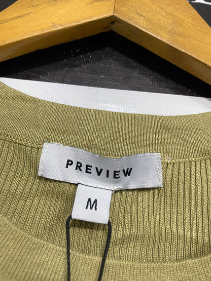 PREVIEW |M| BUST 16| A70| SAGE GREEN RIBBED CREW-NECK SLEEVELESS KNIT TOP