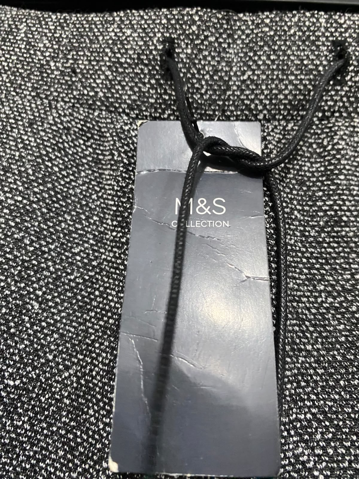MARKS & SPENCER |S| WAIST 28| A70|  GREY TEXTURED DRAWSTRING TROUSERS