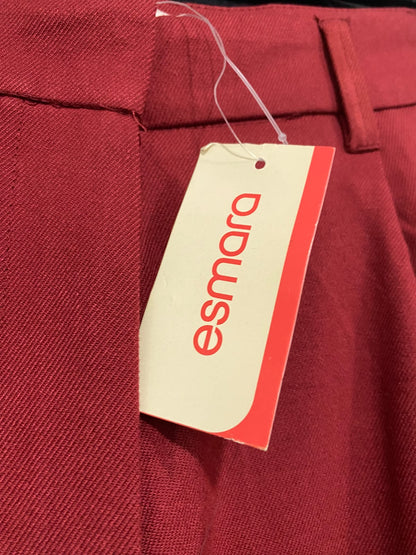 ESMARA |L| WAIST 30| A70|  RUST RED HIGH-WAISTED WIDE-LEG TAILORED TROUSERS