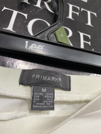 PRIMARK  |M| WAIST 30| A70| OFF-WHITE COTTON CAPRI LEGGINGS