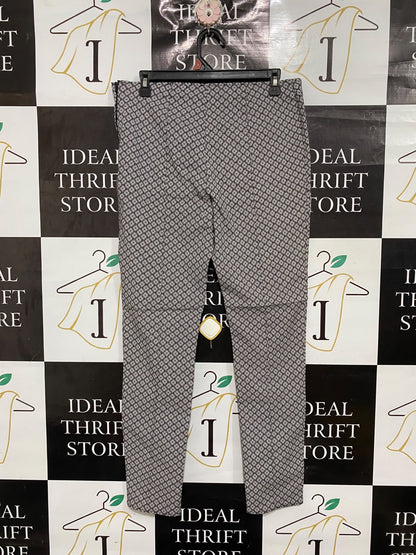 PRIMARK |L| WAIST 32 | A70| BLACK & WHITE PATTERNED TAILORED TROUSERS