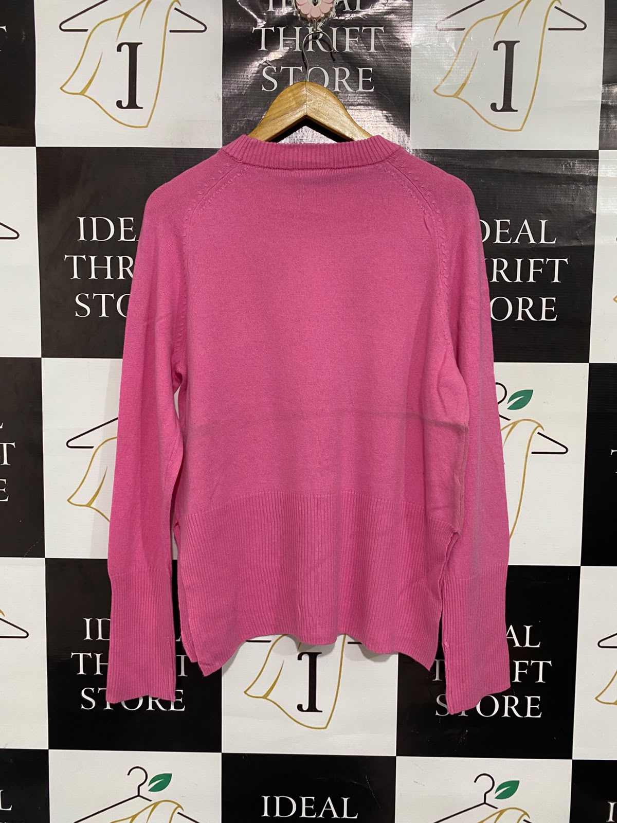 BLUE ILLUSION |S | BUST 21 | A70|  PINK CREW NECK KNIT SWEATER