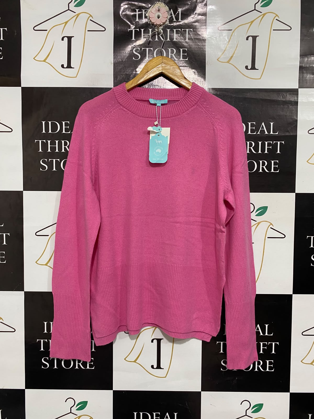 BLUE ILLUSION |S | BUST 21 | A70|  PINK CREW NECK KNIT SWEATER