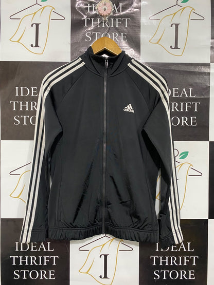 ADIDAS | S| BUST 18 | A70|  BLACK & WHITE 3-STRIPE CLASSIC TRACK JACKET