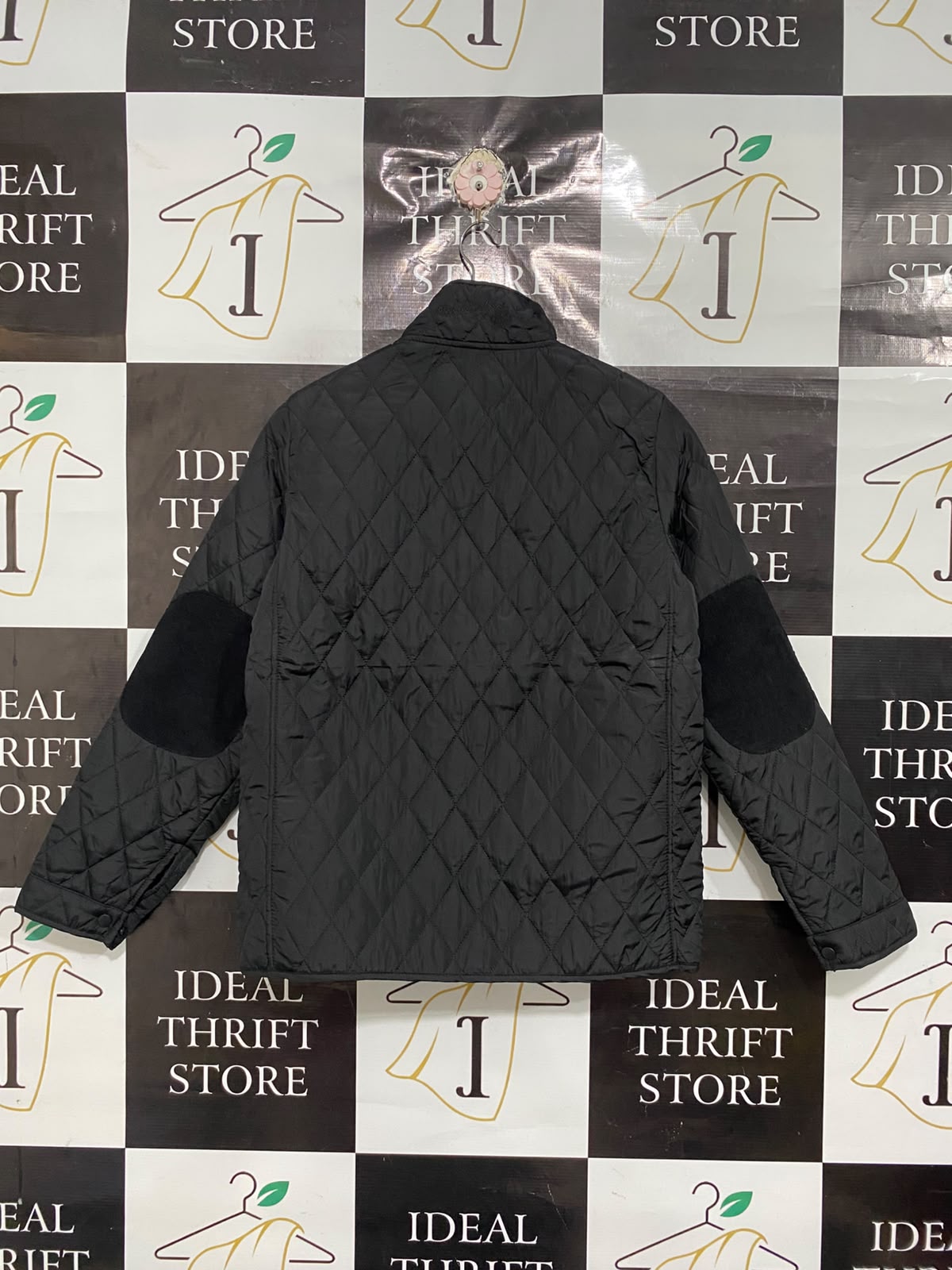 HOWICK  | M| BUST 19 | A70| BLACK QUILTED STAND-COLLAR WINTER JACKET
