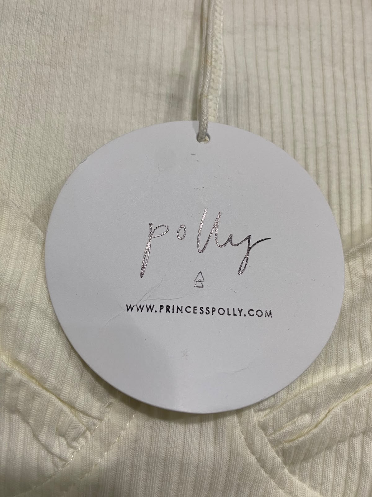 PRINCESS POLLY  |S | BUST 16 | A70| CREAM RIBBED BUSTIER-STYLING BODYSUIT