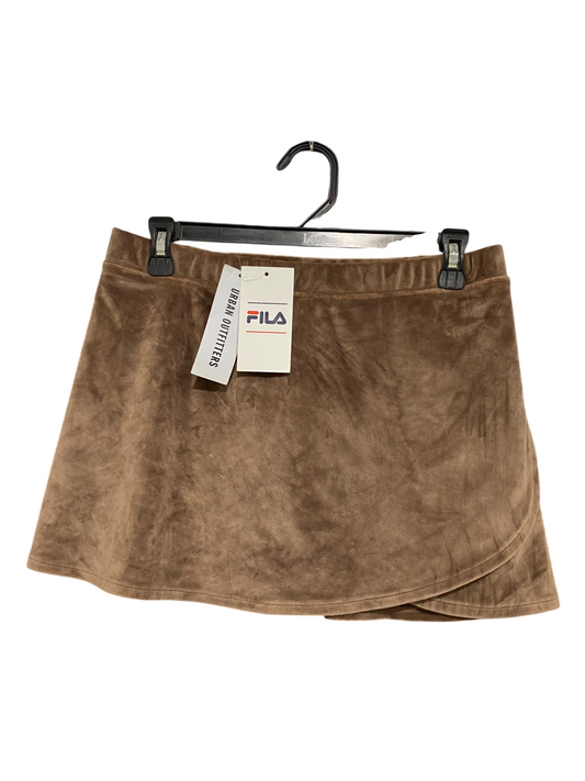 FILA  |L | WAIST 30 | A70 |  URBAN OUTFITTERS BROWN VELVET WRAP MINI SKIRT