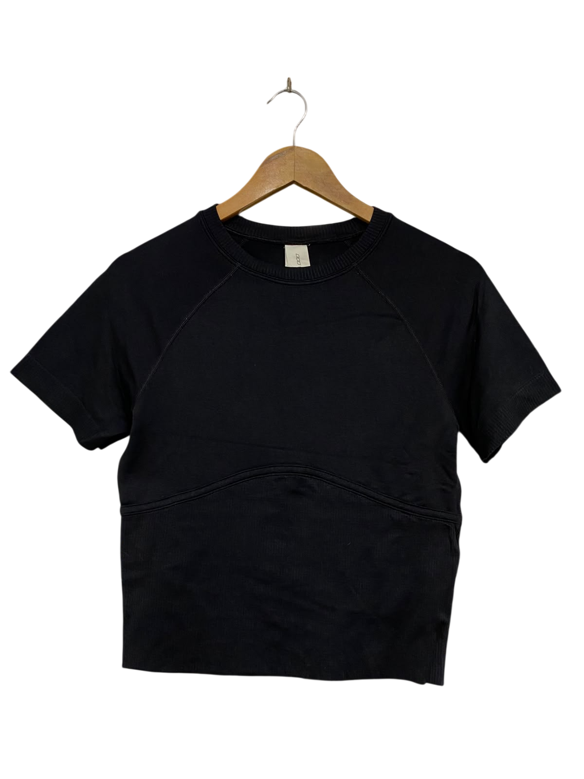 LORNA JANE |M | BUST 16  |A71 |  BLACK ACTIVE SHORT-SLEEVE TOP
