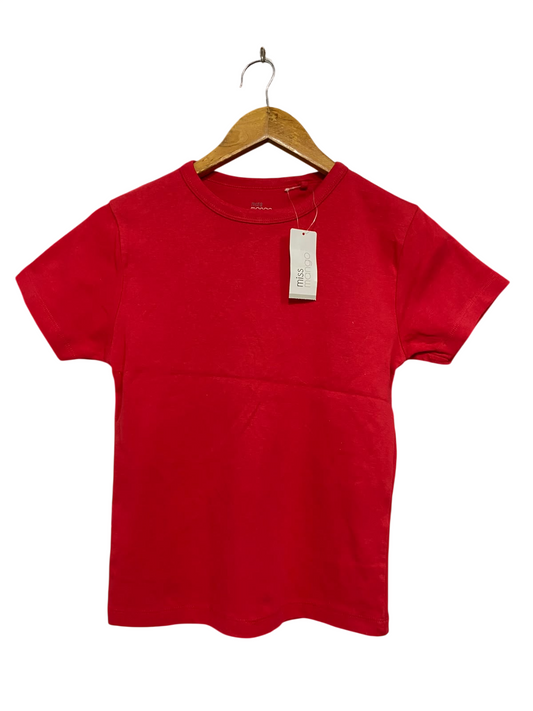 MISS MANGO |S | BUST 15 |A71 |  RED CREW NECK TEE