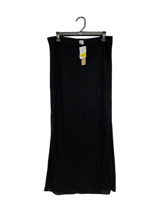 ANKO |XL |  WAIST 34 |A71 |  BLACK KNIT MIDI SKIRT