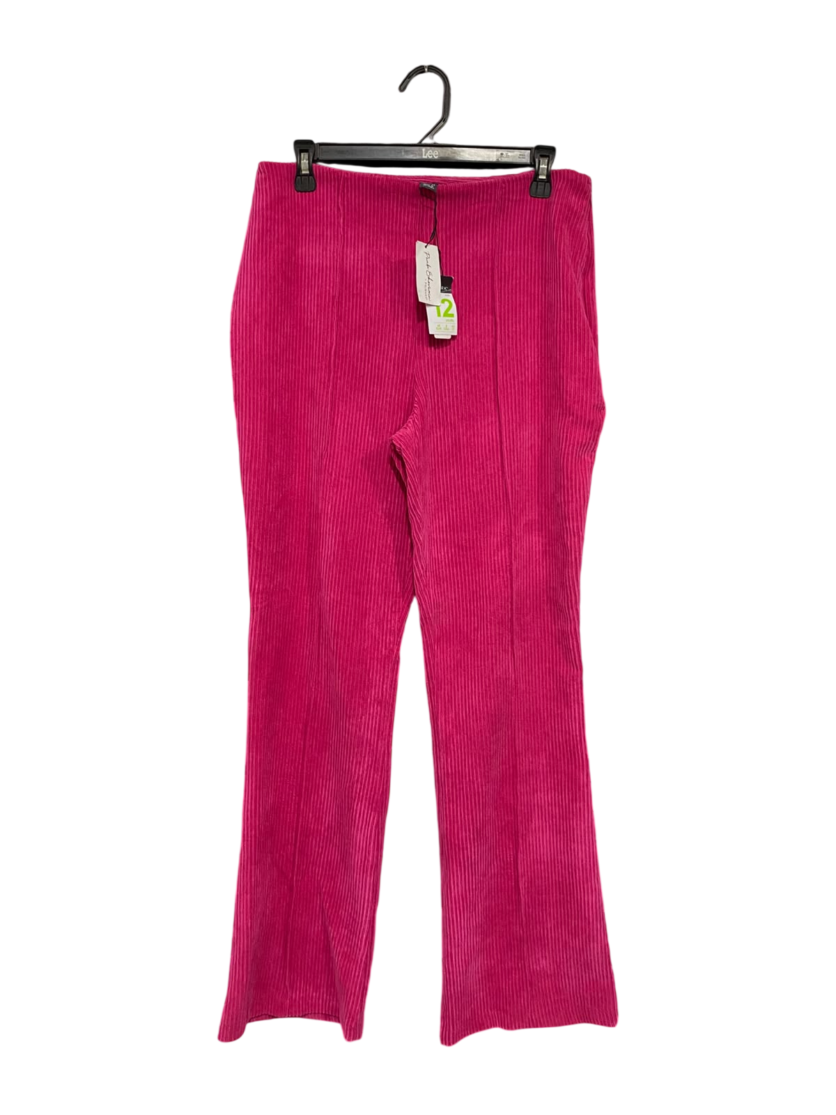 PRIMARK  |L |WAIST 30 |A71 | FUCHSIA PINK CORDUROY FLARED TROUSERS