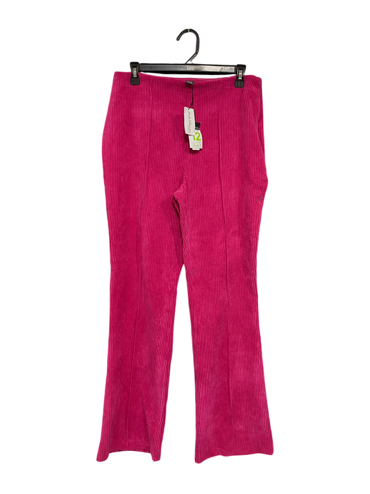 PRIMARK  |L |WAIST 30 |A71 | FUCHSIA PINK CORDUROY FLARED TROUSERS