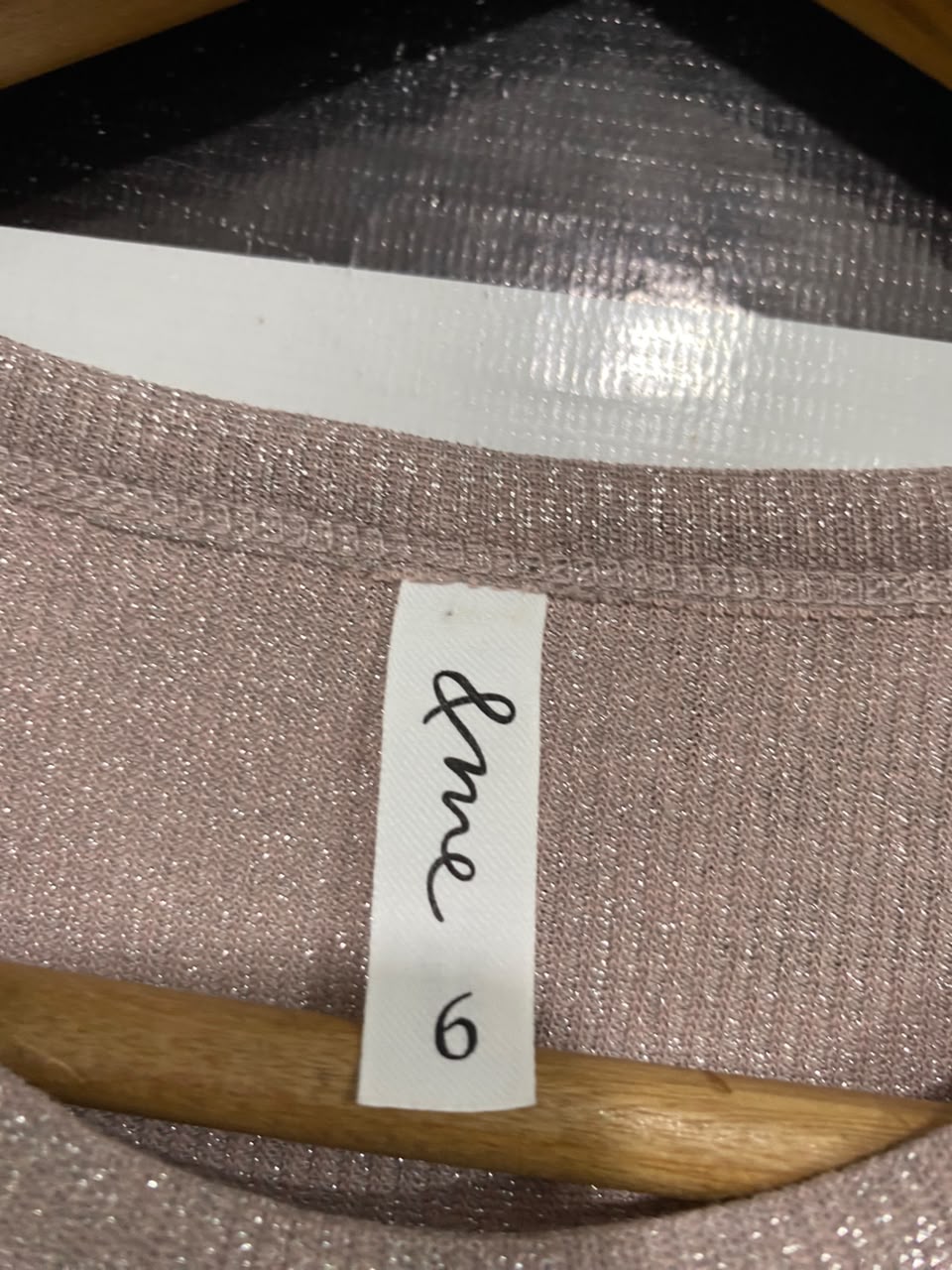 & ME | XS| BUST 12|A71 |  MAUVE SHIMMER RIBBED TANK TOP