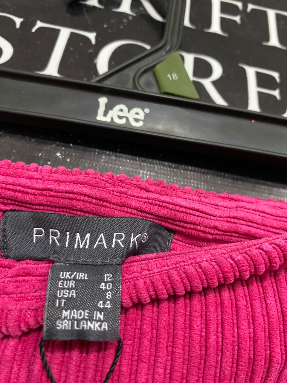 PRIMARK  |L |WAIST 30 |A71 | FUCHSIA PINK CORDUROY FLARED TROUSERS