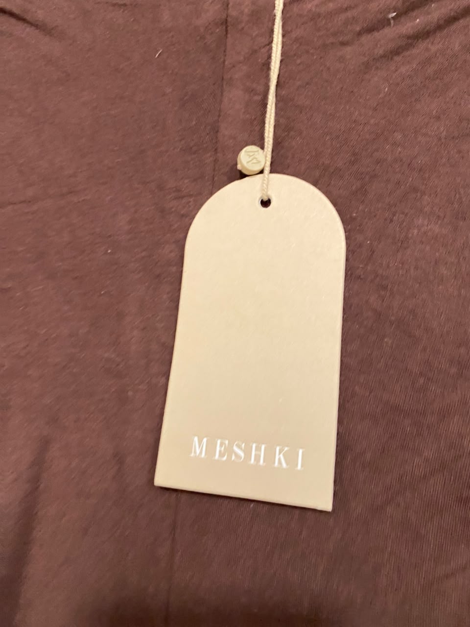 MESHKI  |XS | WAIST 24  |A71 | BROWN CUT-OUT WAIST FLARED TROUSERS