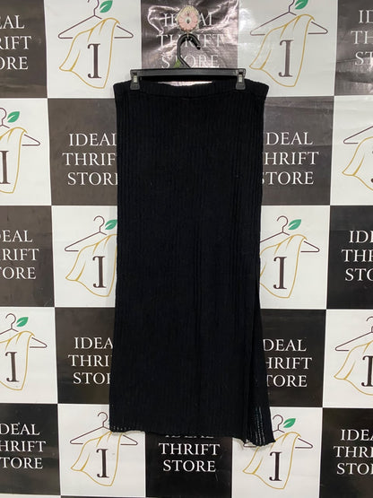 ANKO |XL |  WAIST 34 |A71 |  BLACK KNIT MIDI SKIRT