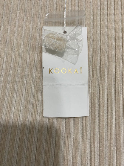 KOOKAI |S | BUST 15 |A71 |  BEIGE RIBBED KNIT MIDI DRESS