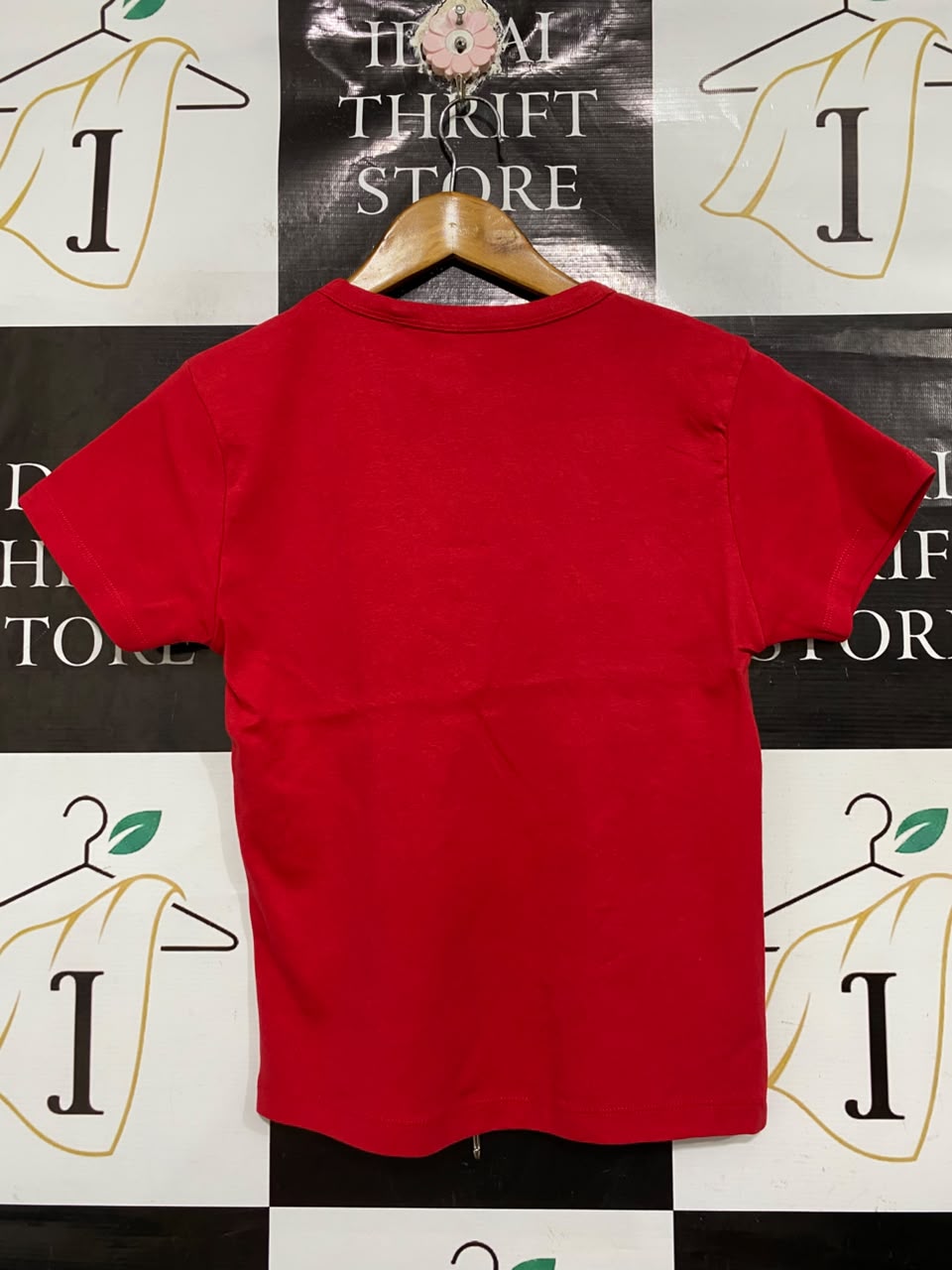 MISS MANGO |S | BUST 15 |A71 |  RED CREW NECK TEE