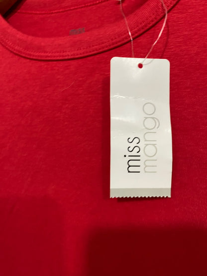MISS MANGO |S | BUST 15 |A71 |  RED CREW NECK TEE