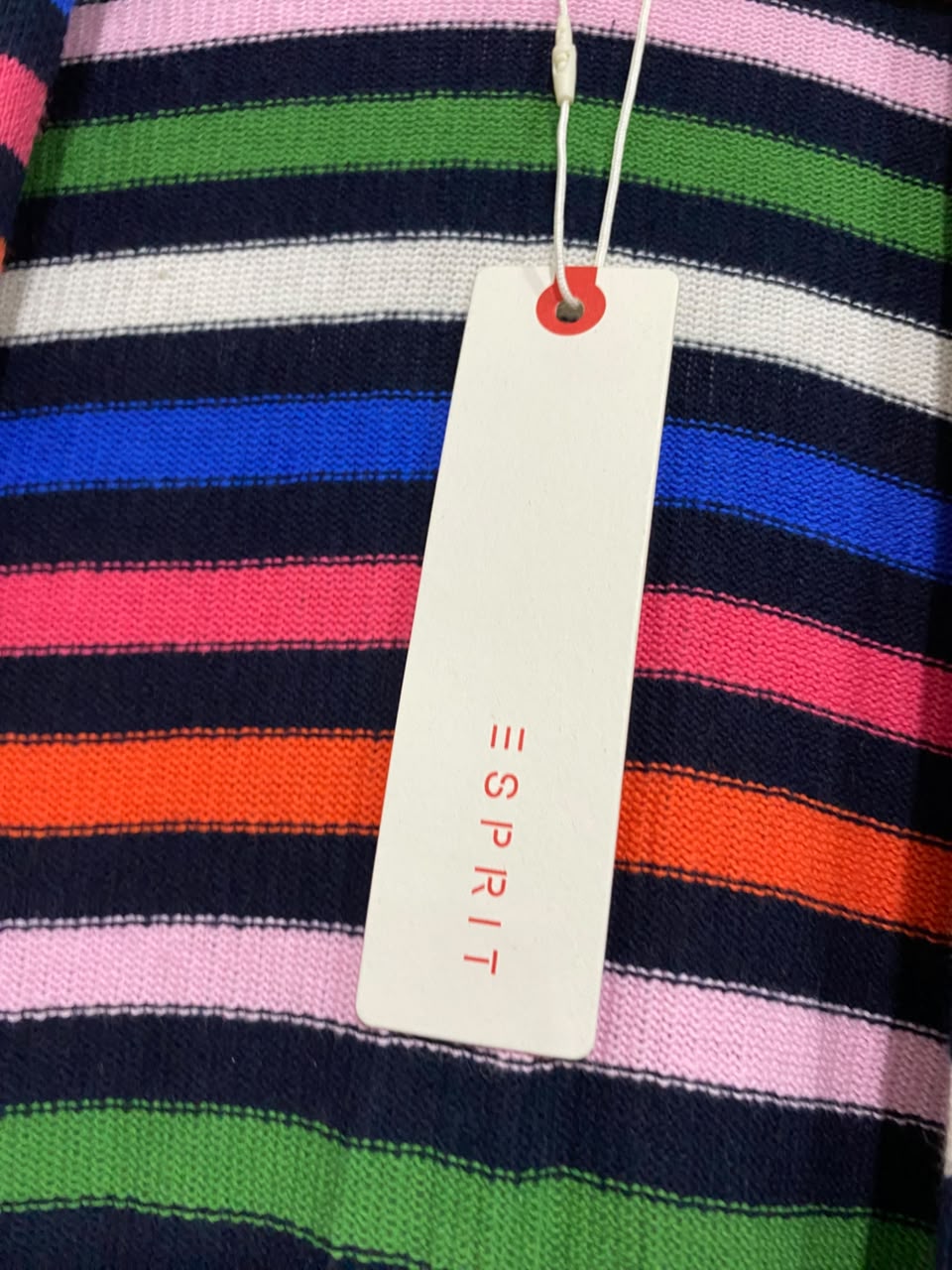 ESPRIT |XS/S | BUST 19  |A71 |  MULTICOLOR STRIPED OPEN-FRONT LONG KNIT CARDIGAN