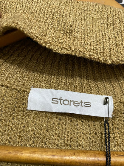 STORETS |M | BUST 22 | A71 |  MUSTARD CHOKER-NECK ZIP-SLEEVE KNIT SWEATER