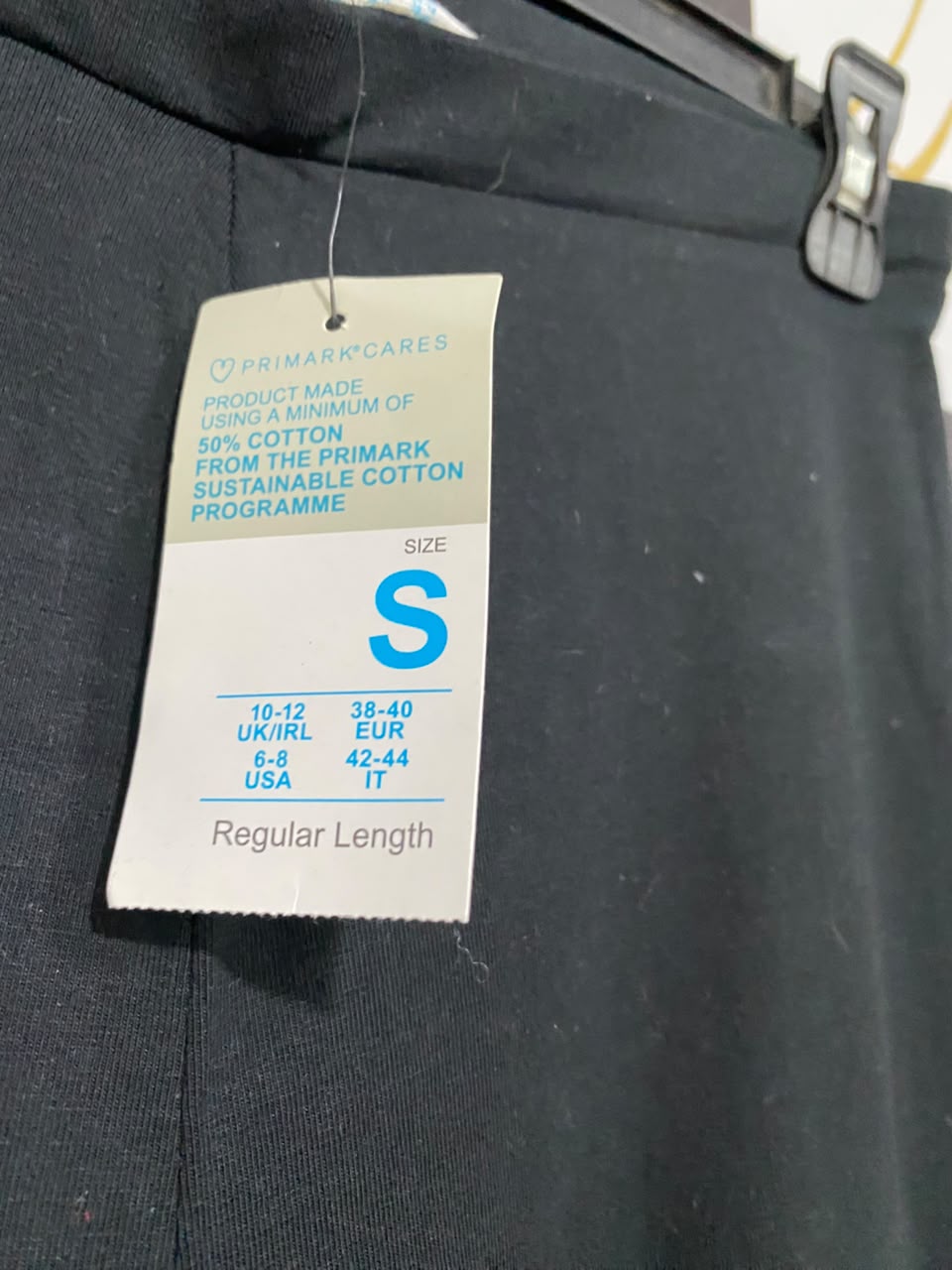 PRIMARK CARES |S | WAIST 28 | A70 |  BLACK STRETCHABLE HIGH-WAIST LEGGINGS